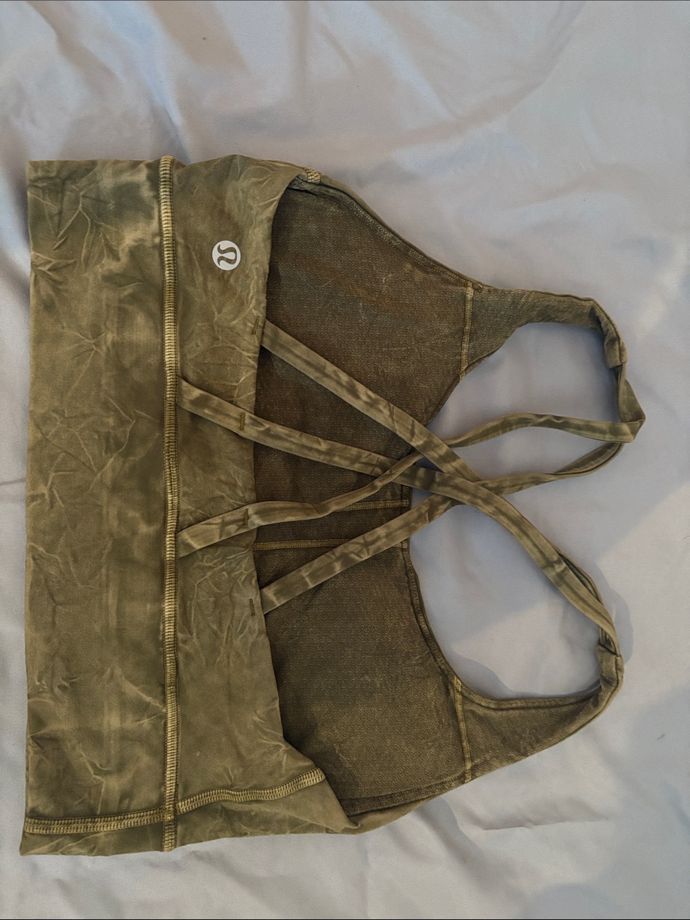 lululemon athletica Olive Green Double-Strap Sports Bra